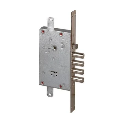 Cerradura de seguridad de embutir con cuatro bulones de acero